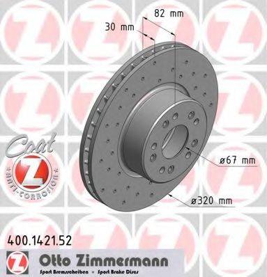 ZIMMERMANN 400142152 гальмівний диск
