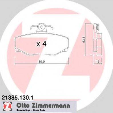 ZIMMERMANN 213851301 Комплект гальмівних колодок, дискове гальмо