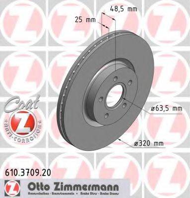 ZIMMERMANN 610370920 гальмівний диск