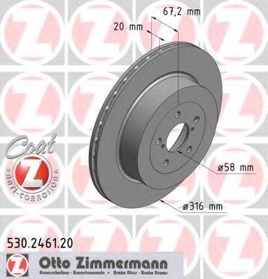 ZIMMERMANN 530246120 гальмівний диск