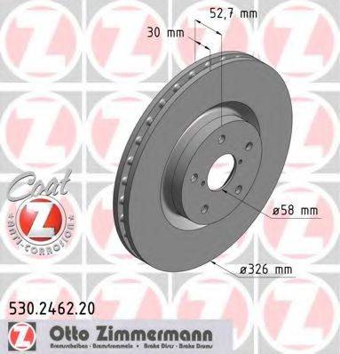 ZIMMERMANN 530246220 гальмівний диск