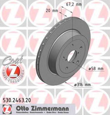 ZIMMERMANN 530246320 гальмівний диск