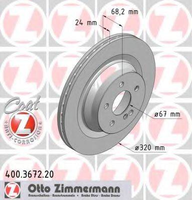 ZIMMERMANN 400367220 гальмівний диск