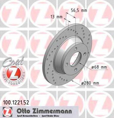 ZIMMERMANN 100122152 гальмівний диск