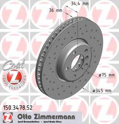 ZIMMERMANN 150347852 гальмівний диск