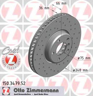 ZIMMERMANN 150347952 гальмівний диск