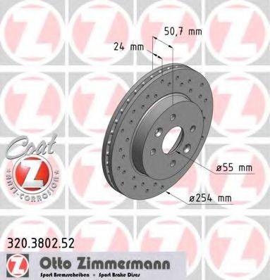 ZIMMERMANN 320380252 гальмівний диск
