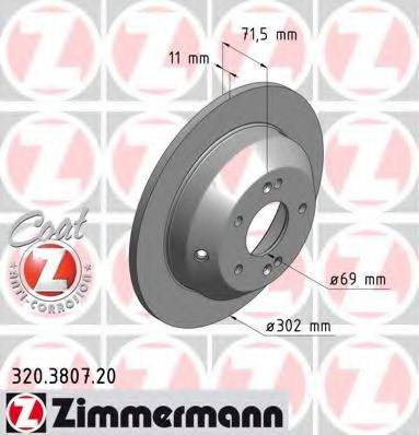 ZIMMERMANN 320380720 гальмівний диск