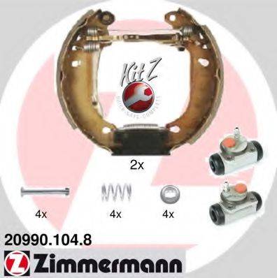 ZIMMERMANN 209901048 Комплект гальмівних колодок