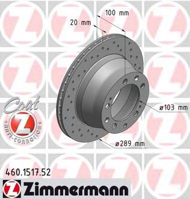 ZIMMERMANN 460151752 гальмівний диск