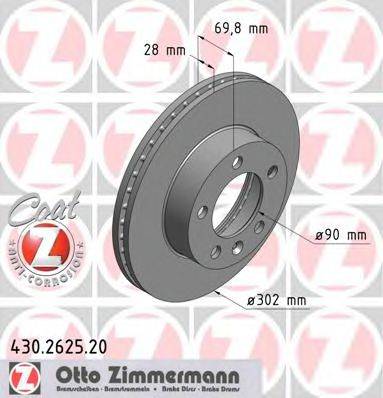 ZIMMERMANN 430262520 гальмівний диск