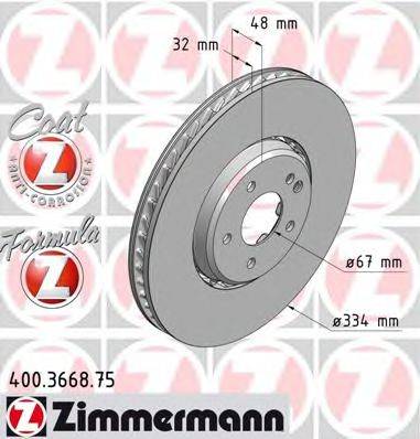 ZIMMERMANN 400366875 гальмівний диск