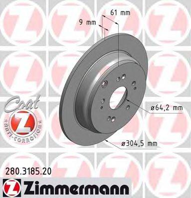 ZIMMERMANN 280318520 гальмівний диск