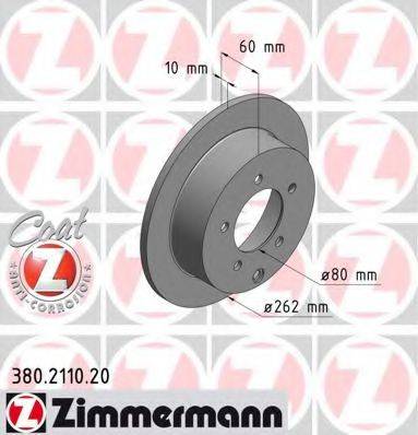 ZIMMERMANN 380211020 гальмівний диск