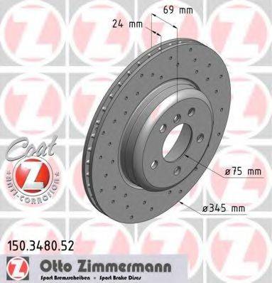 ZIMMERMANN 150348052 гальмівний диск