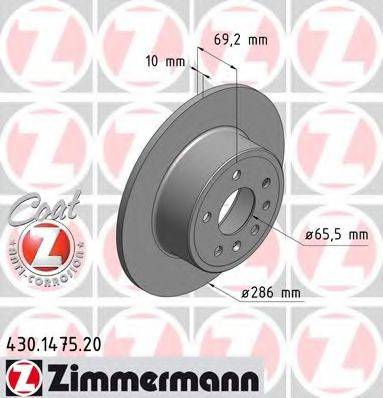 ZIMMERMANN 430147520 гальмівний диск