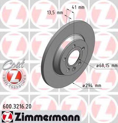 ZIMMERMANN 600321620 гальмівний диск