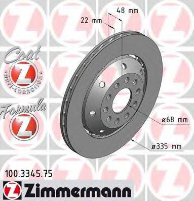 ZIMMERMANN 100334575 гальмівний диск