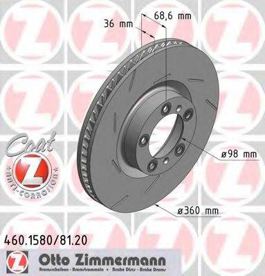 ZIMMERMANN 460158120 гальмівний диск