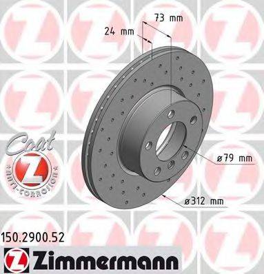 ZIMMERMANN 150290052 гальмівний диск