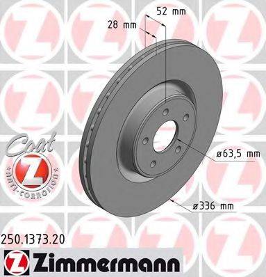 ZIMMERMANN 250137320 гальмівний диск