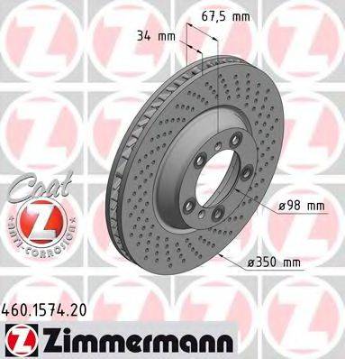 ZIMMERMANN 460157420 гальмівний диск