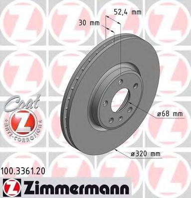 ZIMMERMANN 100336120 гальмівний диск