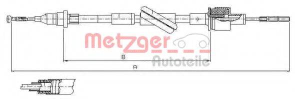 METZGER 102444 Трос, управління зчепленням