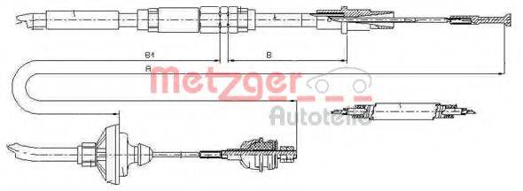 METZGER 103149 Трос, управління зчепленням