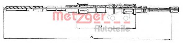 METZGER 10740 Трос, стоянкова гальмівна система