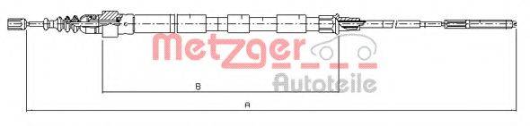 METZGER 107410 Трос, стоянкова гальмівна система