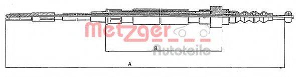 METZGER 107471 Трос, стоянкова гальмівна система