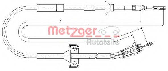 METZGER 108066 Трос, стоянкова гальмівна система
