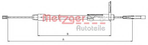 METZGER 109435 Трос, стоянкова гальмівна система