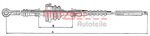 METZGER 109846 Трос, стоянкова гальмівна система