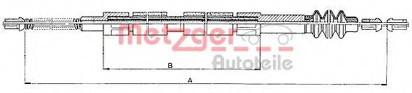 METZGER 109847 Трос, стоянкова гальмівна система
