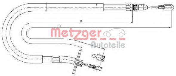 METZGER 109879 Трос, стоянкова гальмівна система