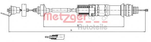 METZGER 112198 Трос, управління зчепленням