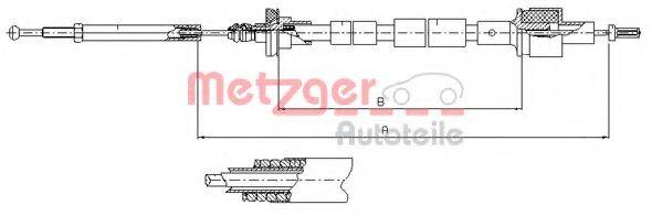 METZGER 112435 Трос, управління зчепленням