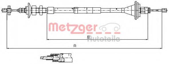 METZGER 112911 Трос, управління зчепленням