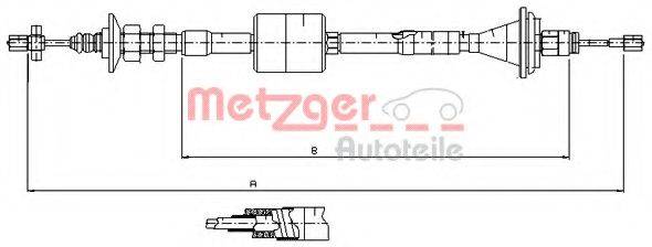 METZGER 112912 Трос, управління зчепленням