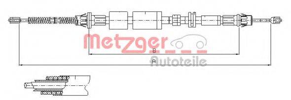 METZGER 115502 Трос, стоянкова гальмівна система