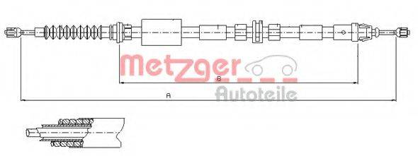 METZGER 115511 Трос, стоянкова гальмівна система