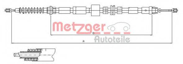 METZGER 115512 Трос, стоянкова гальмівна система