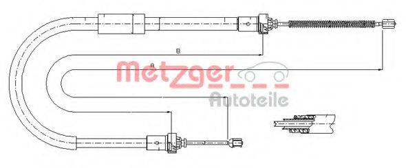 METZGER 116662 Трос, стоянкова гальмівна система
