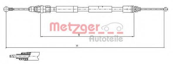 METZGER 116807 Трос, стоянкова гальмівна система