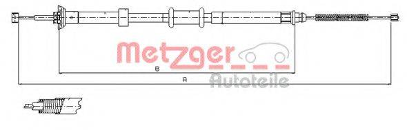 METZGER 120724 Трос, стоянкова гальмівна система