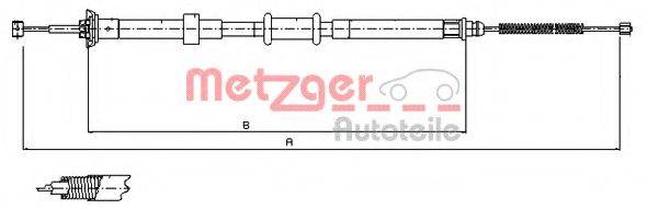 METZGER 120725 Трос, стоянкова гальмівна система