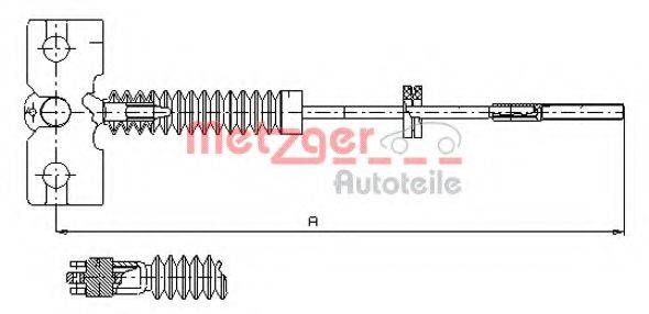 METZGER 170221 Трос, стоянкова гальмівна система
