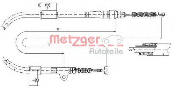METZGER 170331 Трос, стоянкова гальмівна система